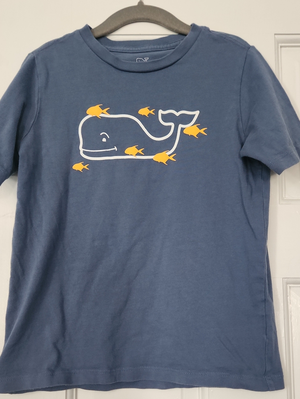 Vineyard Vines Navy Tee with White Whale and Yellow Fish